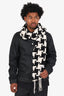 Acne Studios Black/White Wool Houndstooth Knit Scarf