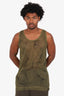 Dries Van Noten Green Mesh Printed Tank Top Size XL Mens