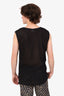 Dries Van Noten Black Mesh Printed Tank Top Size XL Mens