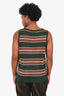 Dries Van Noten Green/Red Striped Mesh Tank Top Size L Mens