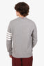 Thom Browne Grey Cotton Striped Sweater Size 3 Mens