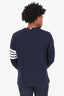 Thom Browne Navy Cotton Striped Sweater Size 4 Mens