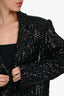 Anine Bing Black Sequined 'Sara' Blazer & 'Tierra' Mini Skirt Set Size S