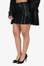Anine Bing Black Sequined 'Sara' Blazer & 'Tierra' Mini Skirt Set Size S
