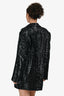Anine Bing Black Sequined 'Sara' Blazer & 'Tierra' Mini Skirt Set Size S