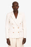 Misha White Double Breasted Blazer Size 6