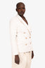 Misha White Double Breasted Blazer Size 6
