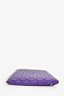 Pre-Loved Chanel™ 2016-17 Purple Patent Leather Quilted O-Case