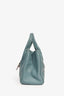 Burberry Blue Grained Leather Buckle Top Handle Bag