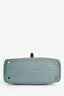 Burberry Blue Grained Leather Buckle Top Handle Bag