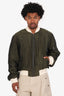 Haider Ackermann Green Satin Bomber Jacket Size S Mens