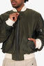 Haider Ackermann Green Satin Bomber Jacket Size S Mens