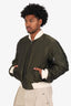 Haider Ackermann Green Satin Bomber Jacket Size S Mens