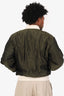 Haider Ackermann Green Satin Bomber Jacket Size S Mens
