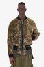 Haider Ackermann Green Velvet Palm Trees Reversible Bomber Jacket Size 50 Mens