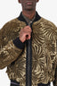 Haider Ackermann Green Velvet Palm Trees Reversible Bomber Jacket Size 50 Mens