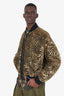 Haider Ackermann Green Velvet Palm Trees Reversible Bomber Jacket Size 50 Mens