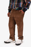 Acne Studios Brown Corduroy Straight Leg Pants Size 48 Mens