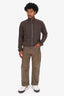 Raf Simons AW19/20 Khaki Green Corduroy Straight Leg Pants Size 30 Mens
