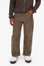 Raf Simons AW19/20 Khaki Green Corduroy Straight Leg Pants Size 30 Mens