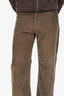 Raf Simons AW19/20 Khaki Green Corduroy Straight Leg Pants Size 30 Mens