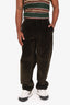 Noah Khaki Green Corduroy Straight Leg Pants Size 32 Mens