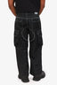 Marine Serre Black Moire Convertible Cargo Pants Size S Mens