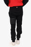 Thom Browne Black Cotton Striped Classic Sweatpants Size 1 Mens