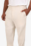 Homme Plisse Issey Miyake White Straight Leg Pants Size 2 Mens