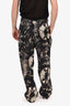 Dries Van Noten Black Tye Dye Wide Leg Trousers Size 46 Mens