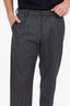Raf Simons Grey/Blue Wool Striped Trousers Size 44 Mens