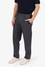 Raf Simons Grey/Blue Wool Striped Trousers Size 44 Mens