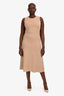 Akris Punto Tan Wool/Cashmere Sleeveless Maxi Dress Size 6