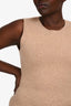 Akris Punto Tan Wool/Cashmere Sleeveless Maxi Dress Size 6