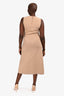 Akris Punto Tan Wool/Cashmere Sleeveless Maxi Dress Size 6