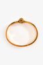Hermès Red Eperon D'or Bandana Rouge Enamel Gold Plated Hinged Bracelet Size S