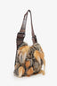 Fendi Brown/Grey Chinchilla Fur Oyster Shoulder Bag