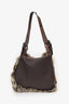 Fendi Brown/Grey Chinchilla Fur Oyster Shoulder Bag