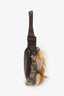 Fendi Brown/Grey Chinchilla Fur Oyster Shoulder Bag