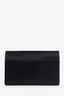 Salvatore Ferragamo Black Satin Bow Clutch With Chain