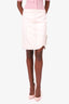 Versace White Leather Braided Applique Skirt Estimated Size S