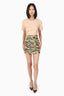 Giuseppe Di Morabito Yellow/Black Tiger Print Mini Skirt Size 38