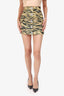 Giuseppe Di Morabito Yellow/Black Tiger Print Mini Skirt Size 38