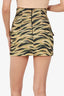Giuseppe Di Morabito Yellow/Black Tiger Print Mini Skirt Size 38
