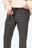 Dries Van Noten Black Patterned Trousers Size 46 Mens