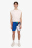 JW Anderson Blue/Orange Printed Swim Shorts Size 40 Mens