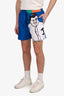 JW Anderson Blue/Orange Printed Swim Shorts Size 40 Mens