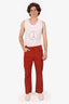 Acne Studios Orange Straight Leg Pants Size 46 Mens