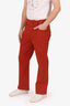 Acne Studios Orange Straight Leg Pants Size 46 Mens