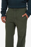 Dries Van Noten Green Distressed Wide Leg Track Pants Size S Mens